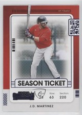 2021 Panini Contenders Season Ticket Blue JD Martinez #40 0ce9