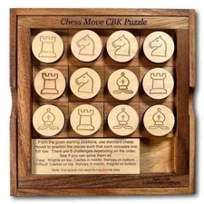 Chess Moves CBK Wood Puzzle | Chess Themed Brain Teaser