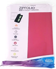 Ultimate Guard Red 8-Pocket Zipfolio 160 Card Binder Storage Album Xenoskin