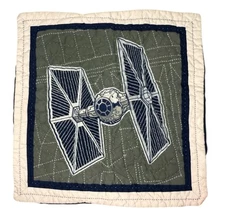 Pottery Barn Teen Kids Star Wars EURO SHAM SET Tie Fighter Pillow Sham 26” X 26”