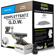 Für OPEL Vectra A Typ 86,87 J89 Anhängerkupplung abnehmbar +eSatz 7pol uni 88-95