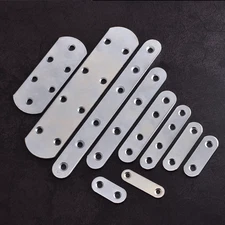 Steel Repair Plate Flat Straight Fixing Mending Corner Brace Bracket Zinc Plated