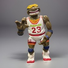 RARE 1991 Slam Dunkin’ Don WHITE JERSEY Teenage Mutant Ninja Turtles Figure VTG