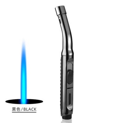 Multipurpose Pencil Style-Single Torch Lighter with Angle Nozzle Burner-Gunmetal