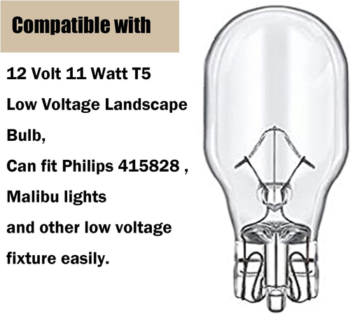 Landscape Light Bulbs for Philips 12 Volt 11 Watt T5 Wedge Base Low Voltage Ligh - Picture 4 of 12