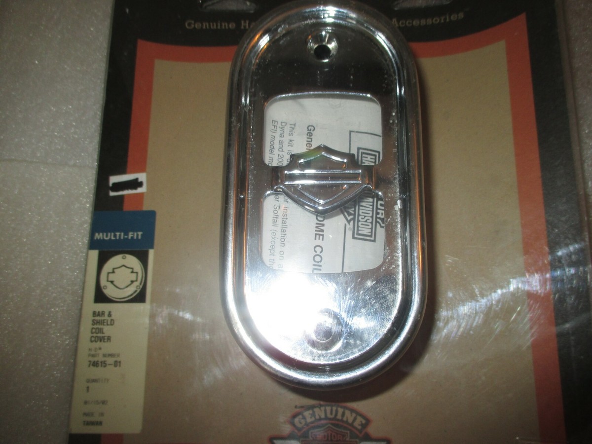 Harley Davidson OEM Chrome Coil Cover Bar& Shield Dyna Softail
