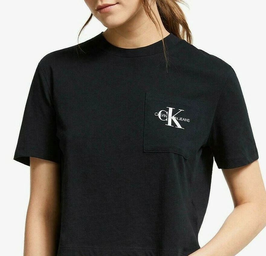 Calvin klein jeans Mixed Monogram Short Sleeve T-Shirt Black