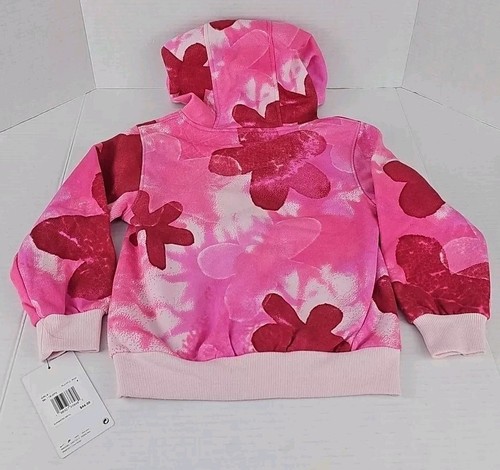 Nike Girls Sci-Dye club Pullover Hoodie Playful Pink Sz 4 Little Girl/Toddler - Picture 7 of 12
