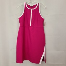 SAGE Collective Sz M Pink Racer Back Fitted Side Slit Outdoor Active Mini Dress