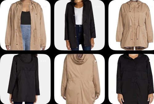 Time & Tru Womens & Plus Lightweight Anorak Rain Jacket with hood XS - XL, new - 第 1/13 張圖片