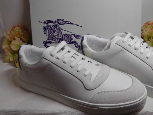 BURBERRY Men's ROBIN WHITE Leather / Suede Low- Top Sneakers Size 13 US***$690 - Picture 2 of 16