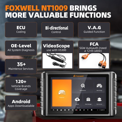FOXWELL NT909 Car OBD2 Scanner Bidirectional Diagnostic Full System ECU Coding - Picture 3 of 13