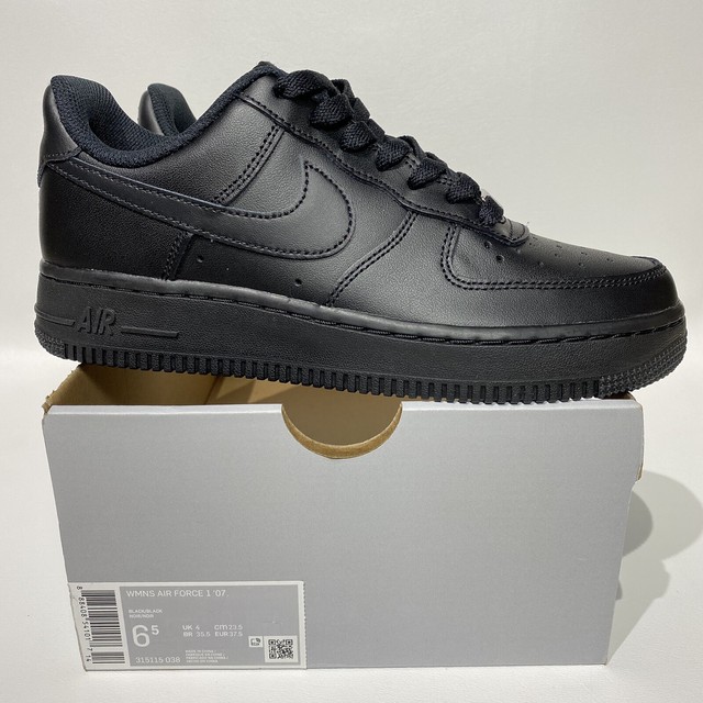 Size 6.5 - Nike Air Force 1 '07 Black - 315115-038 for sale online | eBay
