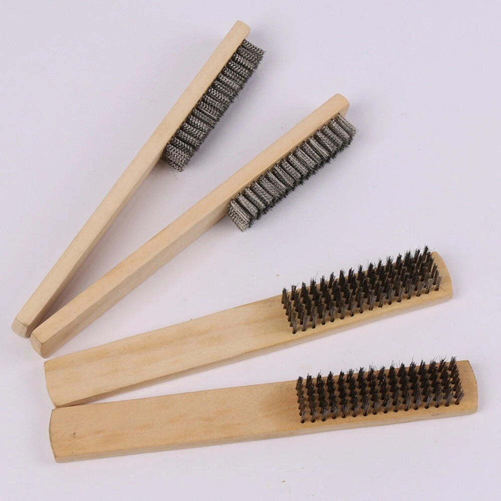 Wooden handle wire brush deals