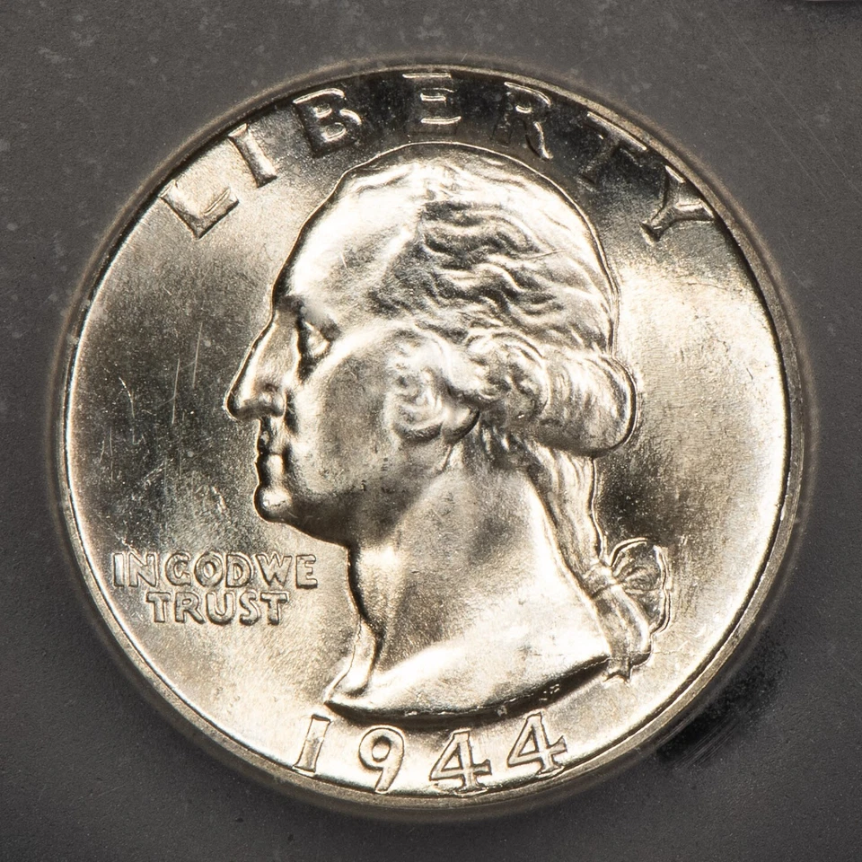 1944-D 25c Silver Washington Quarter - Flashy Frosty - ICG MS 67 - SKU-X4437 - Image 3 of 4