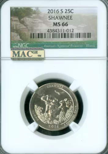2016 S FORT MOULTRIE QUARTER NGC MS66 MAC SPOTLESS   *