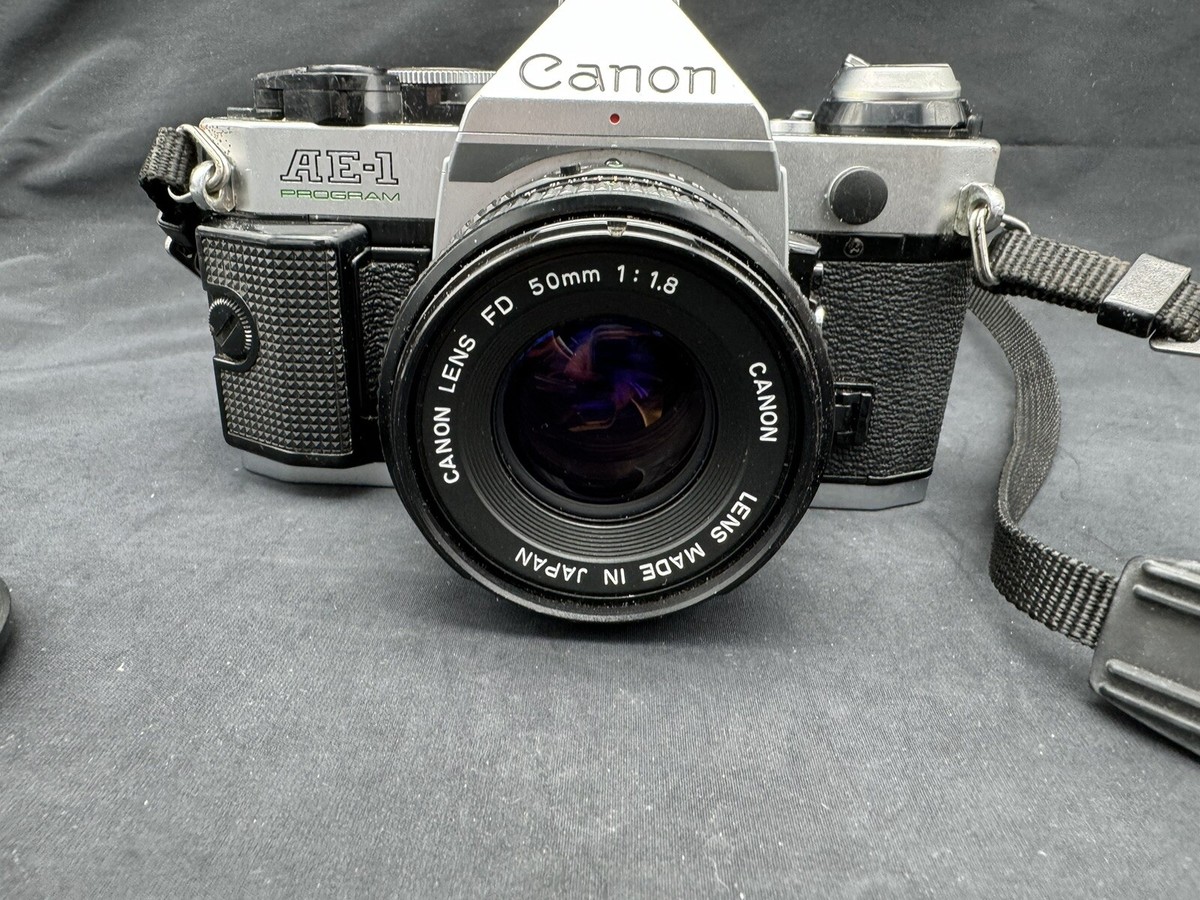 Vintage Canon AE-1 Program SLR Camera w/ FD 50mm 1:1.8 Lens | eBay