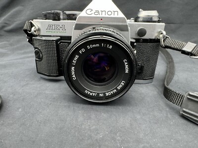 Vintage Canon AE-1 Program SLR Camera w/ FD 50mm 1:1.8 Lens | eBay