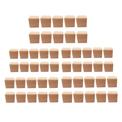 10x Natur Holz s Klötze Basteln Holz Verzierungen Quadrat DIY Holz Basteln
