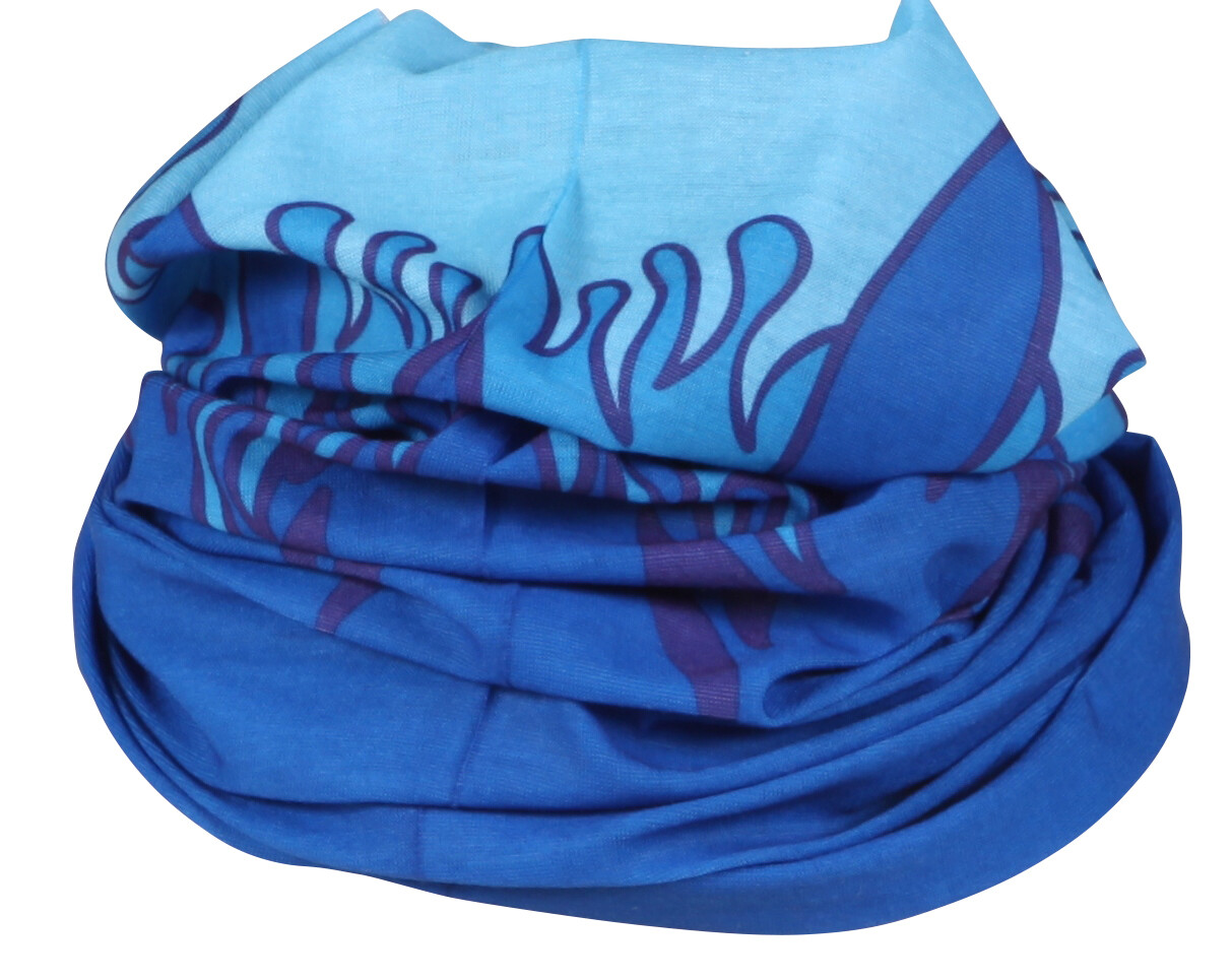 Gear Gremlin Motorcycle Blue Flames Bandana Neck Tube Face Mask GG962