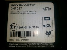 Pastiglie freno anteriori Drivemaster DMP057 adatte a NISSAN MURANO, PATHFINDER