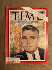 Time Magazine October 26, 1962 Andover’s John M. Kemper