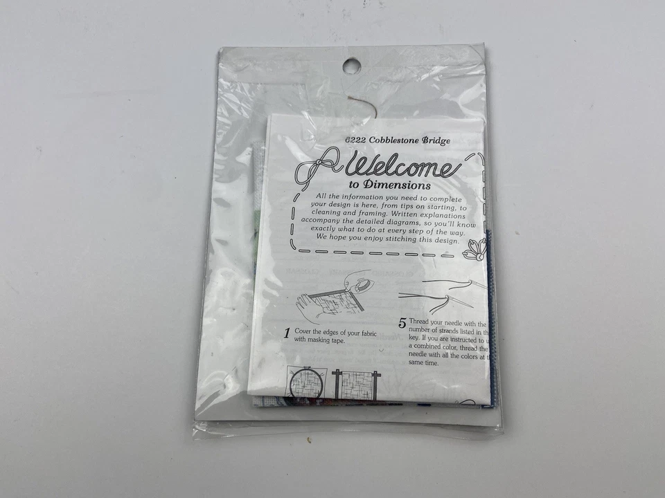 Kit de puntada bordada Crewel puente adoquín dimensiones 7x5 artesanía 6222 Foto 3 de 3