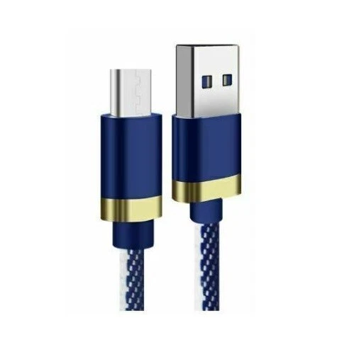2.4A 1m Micro USB High Quality Fast Charging Denim Cable for all Micro devices - Image 3 of 4