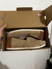 TOMS EARTHWISE MENS SHOES US 7M ALPARGATA COTTON CANVAS LOAFER DOE WASHED