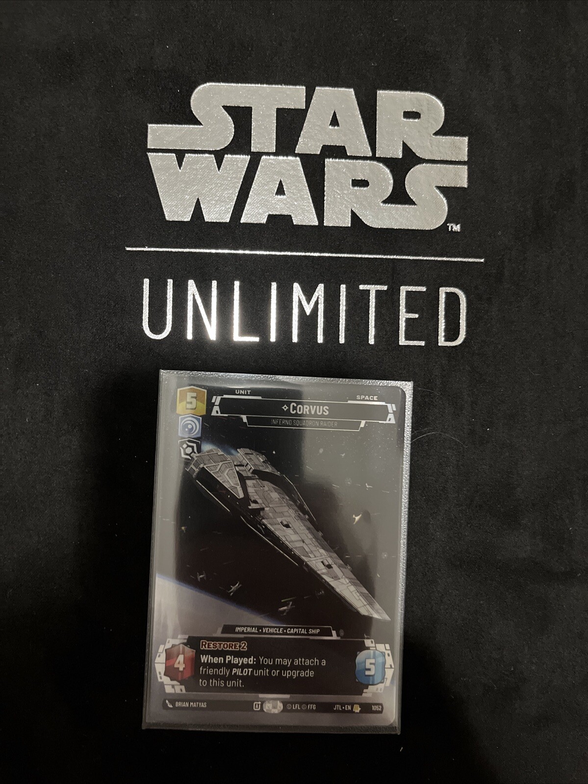 STAR WARS UNLIMITED JUMP TO LIGHTSPEED #1052 CORVUS PRESTIGE FOIL