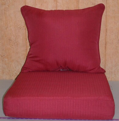 Outdoor Deep Seat Cushion ~ Chili ~ 24x24x9 Bottom ONLY REDUCED DAMAGED