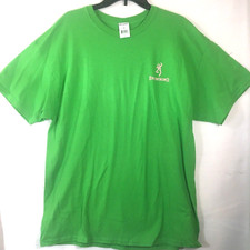 Browning Green Pink Mens Size Xl Buck Mark Deer Antler T-shirt Cotton New