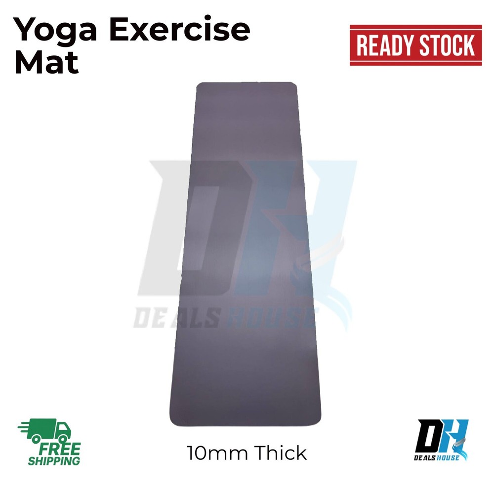 Thick Non-Slip Yoga Mat with Strap for Pilates Gym Fitness - Minor Defect