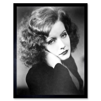 Portrait Filmschauspielerin Greta Garbo 1930 Promo Foto Wandkunstdruck gerahmt 12x16
