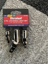 Duralast 3 PC. Universal Joint Set 62-800. 1/4 3/8 1/2.