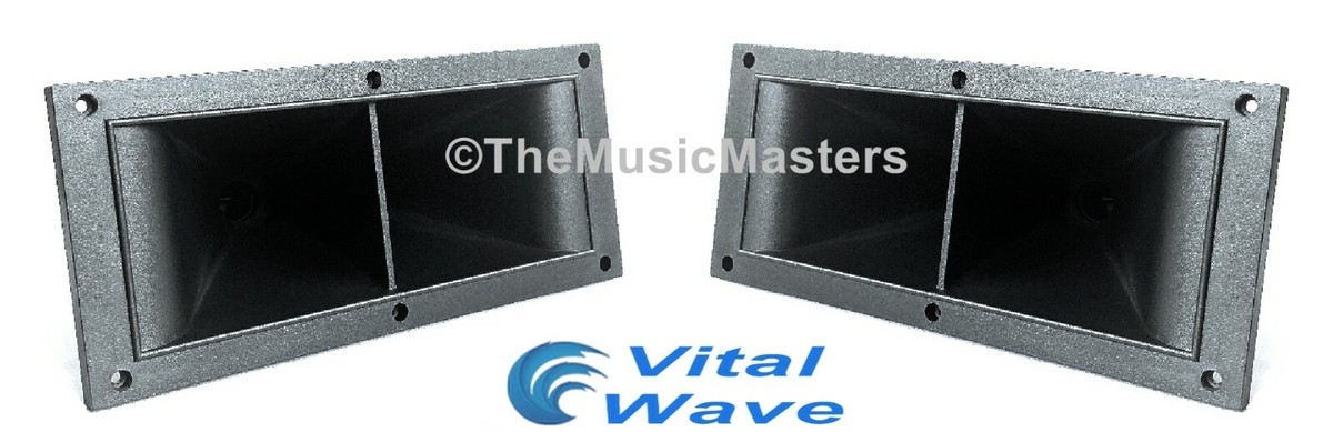 Pair 5 x 11 inch Flush Mount Dual Super Horn TWEETER Speakers Car