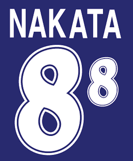 Japan Nakata Nameset 1998 Shirt Soccer Number Letter Heat Print