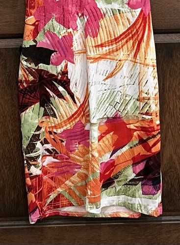 NY COLLECTION Women's Dress Size Medium Multicolor Short Sleeve Ruched Wrap NWT - Picture 6 of 8