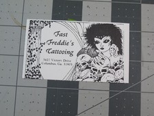 vtg Tattoo business card - Fast Freddie's Columbus GA v2