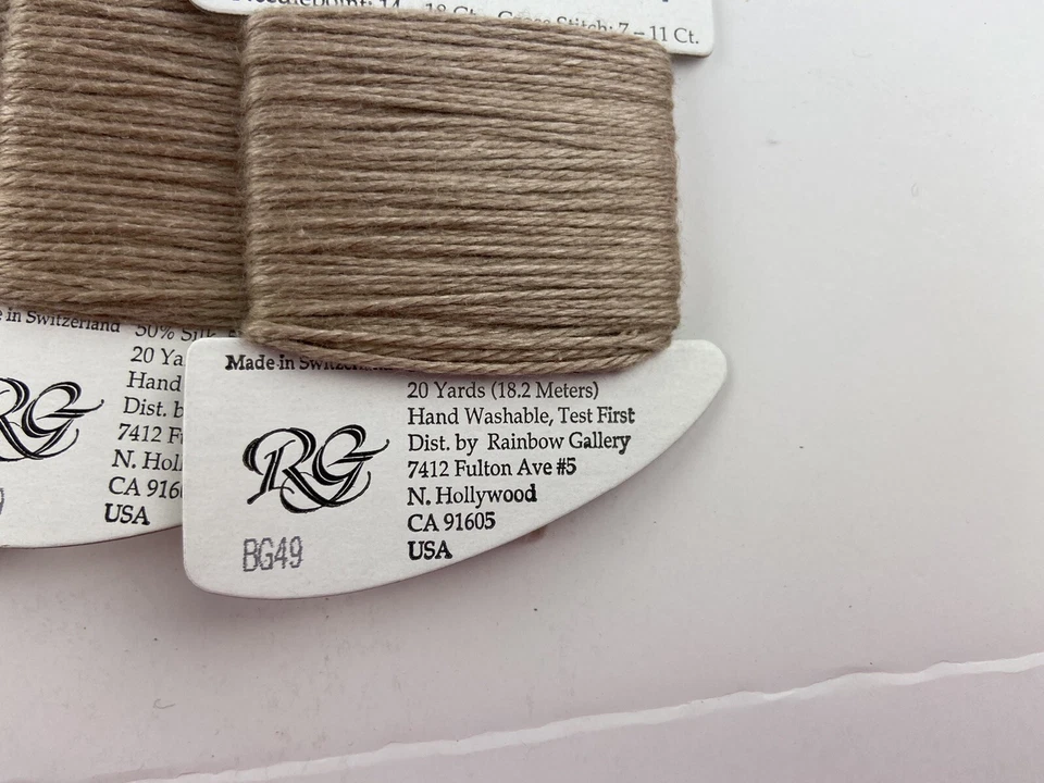 Rainbow Gallery Silk And Cream Thread BG49 Dark Tan Lot Of 3 Discontinued - Image 3 of 4