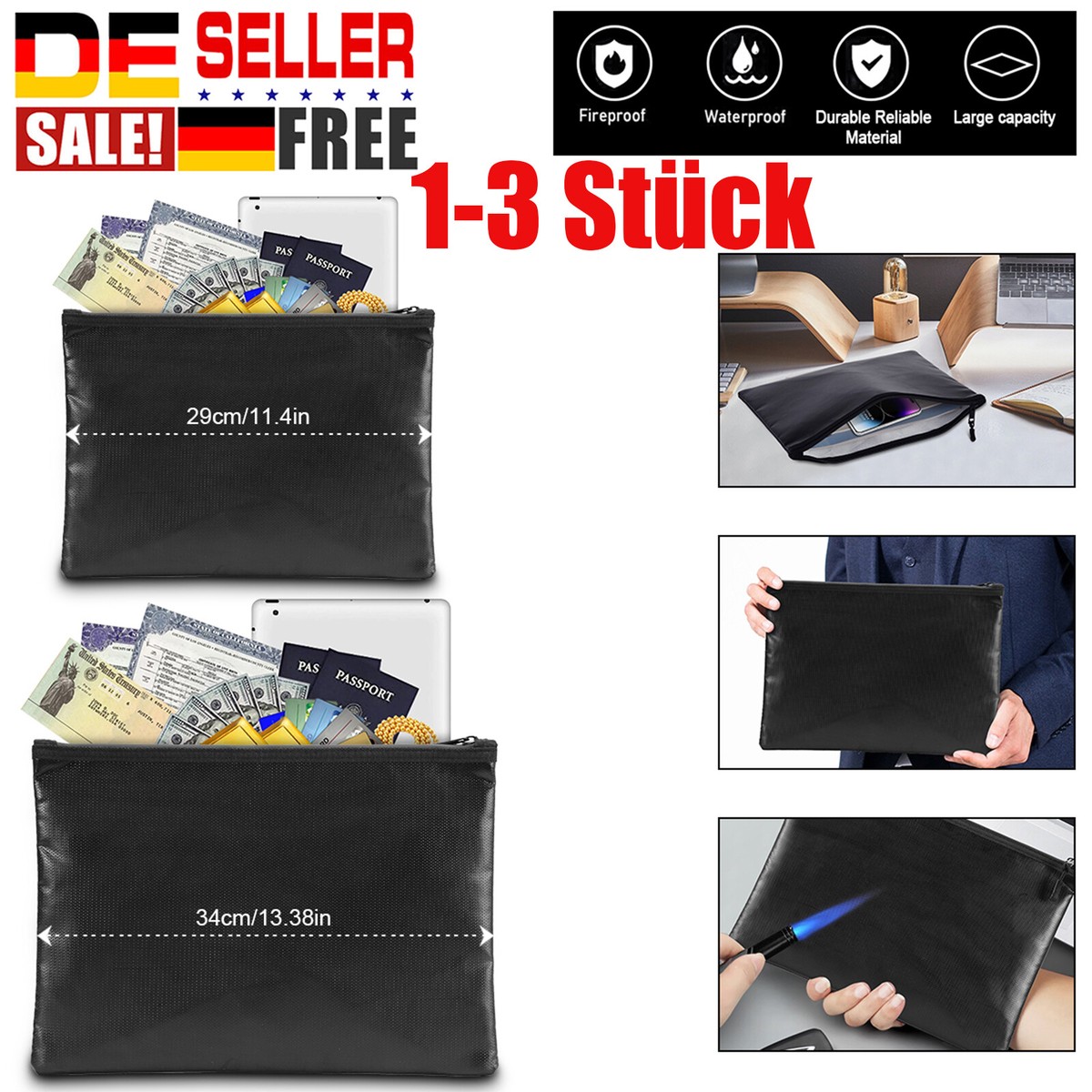 feuersichere geldtasche