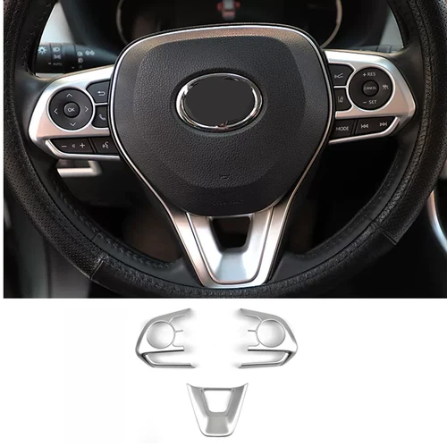 Steering Wheel Trim 3pcs ABS Matte Fit for Toyota RAV4 2019-2024 - Picture 2 of 9