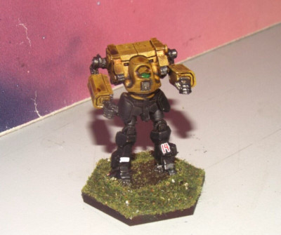 BATTLETECH KOSHI MECH [CLAN WOLF] (RAL PARTHA, METAL, PAINTED)