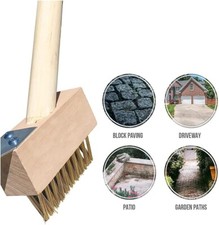 Patio Weed Wire Brush Scraper Moss Weed Removal Garden Block Paving Decking 30cm