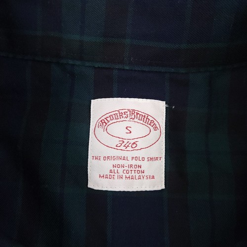 Brooks Brothers Shirt Mens Small Black Watch Plaid Non Iron Button Up Preppy - Picture 5 of 9