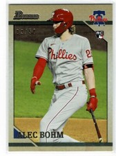 2021 BOWMAN THROUGH THE YEARS VARIATION ALEX BOHM RC 02/50 PHILADELPHIA PHILLIES
