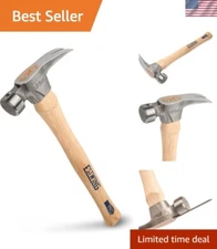 Pro California Claw Hammer 23 oz Milled Face Hickory Handle Durable Steel