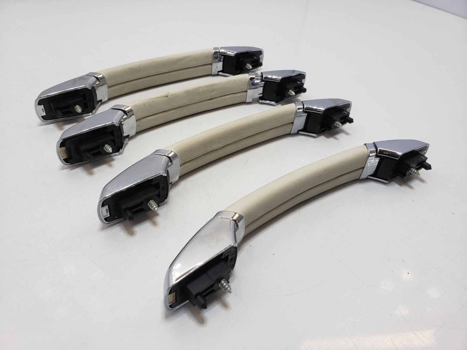 ✅ 10-18 OEM Rolls Royce Ghost RR4 Interior Roof Grab Handle Beige Chrome SET