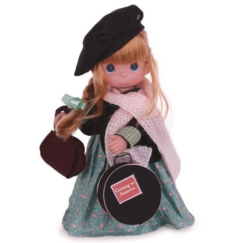 Muñeca Precious Moments Coming To America Ireland ojos azules castaño rojizo 12 pulgadas nueva 4776