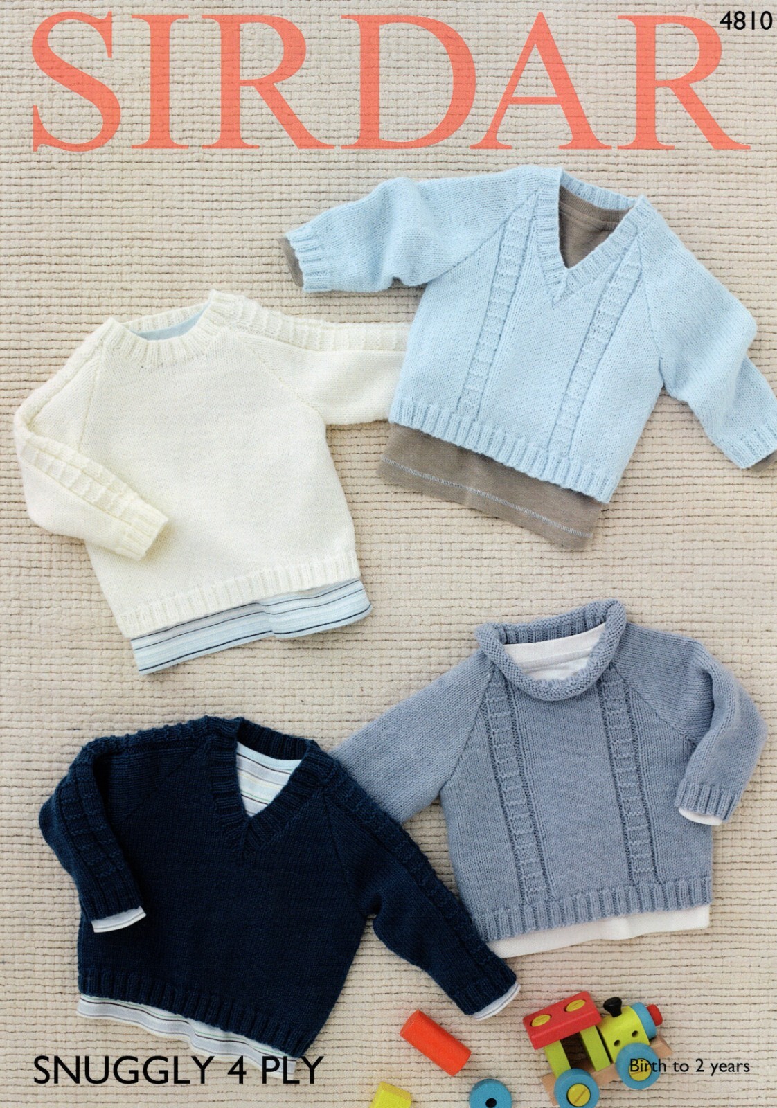 Sirdar Snuggly 4 Ply Knitting Pattern - 4810 Sweaters